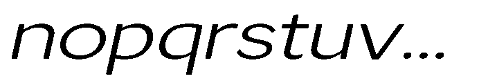 GS Haritsa Light Italic Expanded Font LOWERCASE