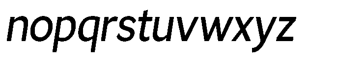 GS Haritsa Medium Italic Condensed Font LOWERCASE