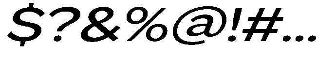 GS Haritsa Medium Italic Expanded Font OTHER CHARS