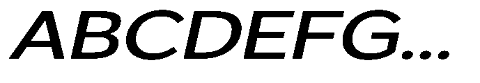 GS Haritsa Medium Italic Expanded Font UPPERCASE