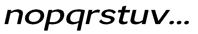 GS Haritsa Medium Italic Expanded Font LOWERCASE