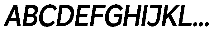 GS Haritsa Semi Bold Italic Condensed Font UPPERCASE