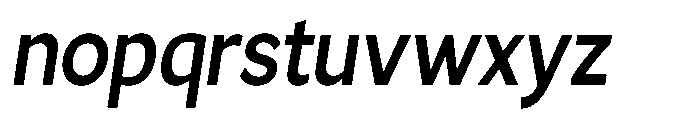 GS Haritsa Semi Bold Italic Condensed Font LOWERCASE