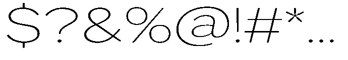 GS Haritsa Thin Expanded Font OTHER CHARS