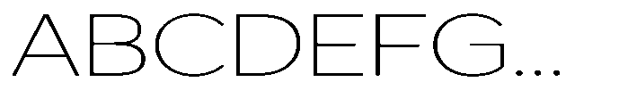 GS Haritsa Thin Expanded Font UPPERCASE