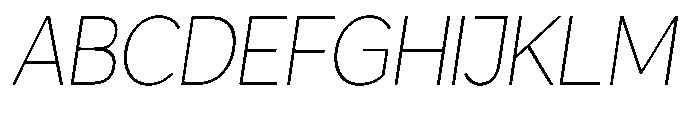 GS Haritsa Thin Italic Condensed Font UPPERCASE
