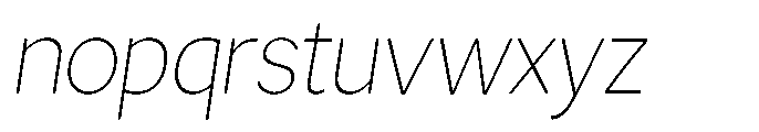 GS Haritsa Thin Italic Condensed Font LOWERCASE