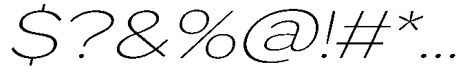GS Haritsa Thin Italic Expanded Font OTHER CHARS