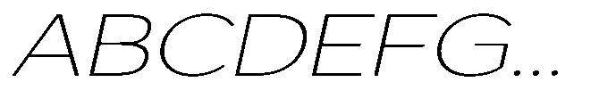 GS Haritsa Thin Italic Expanded Font UPPERCASE