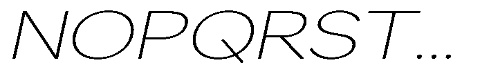 GS Haritsa Thin Italic Expanded Font UPPERCASE
