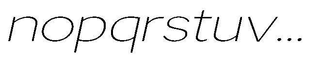 GS Haritsa Thin Italic Expanded Font LOWERCASE