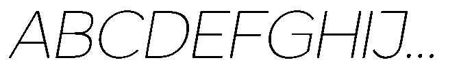 GS Haritsa Thin Italic Font UPPERCASE