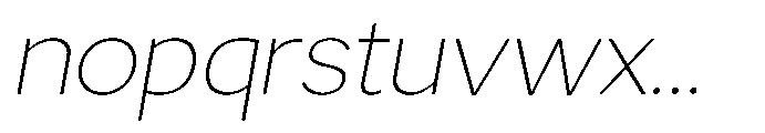 GS Haritsa Thin Italic Font LOWERCASE
