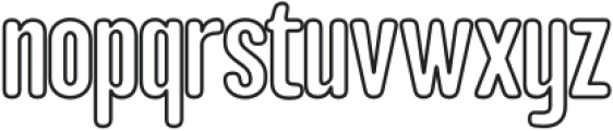 GTS ROCKET RUMBLE OUTLINE Condensed otf (400) Font LOWERCASE