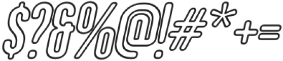GTS ROCKET RUMBLE OUTLINE Obliq otf (400) Font OTHER CHARS