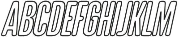 GTS ROCKET RUMBLE OUTLINE Obliq otf (400) Font UPPERCASE