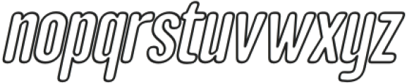 GTS ROCKET RUMBLE OUTLINE Obliq otf (400) Font LOWERCASE