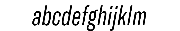 GT America Compressed Light Italic Font LOWERCASE