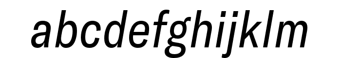GT America Condensed Regular Italic Font LOWERCASE
