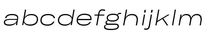 GT America Expanded Thin Italic Font LOWERCASE