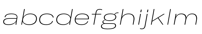 GT America Expanded Ultra Light Italic Font LOWERCASE