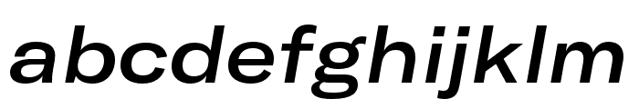 GT America Extended Medium Italic Font LOWERCASE