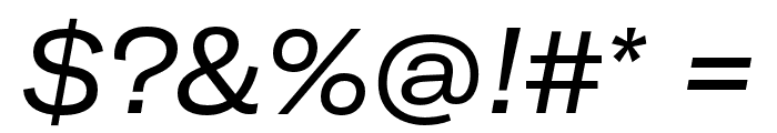 GT America Extended Regular Italic Font OTHER CHARS