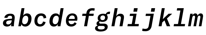 GT America Mono Medium Italic Font LOWERCASE