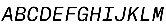 GT America Mono Regular Italic Font UPPERCASE