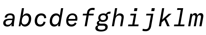GT America Mono Regular Italic Font LOWERCASE