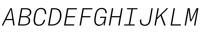 GT America Mono Thin Italic Font UPPERCASE