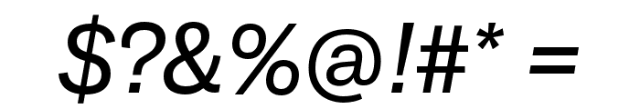 GT America Standard Regular Italic Font OTHER CHARS