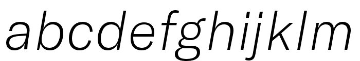 GT America Standard Thin Italic Font LOWERCASE