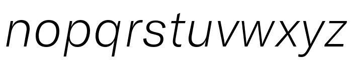 GT America Standard Thin Italic Font LOWERCASE