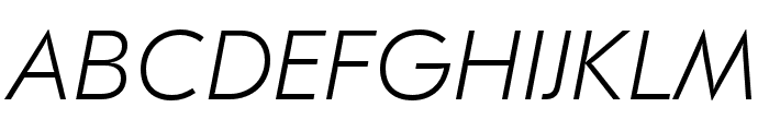 GT Eesti Text Thin Italic Font UPPERCASE