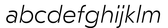 GT Eesti Text Thin Italic Font LOWERCASE