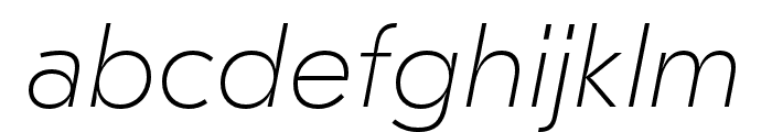 GT Eesti Text Ultra Light Italic Font LOWERCASE