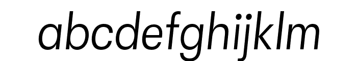 GT Walsheim Condensed Light Oblique Font LOWERCASE