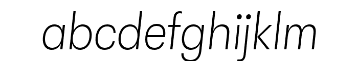 GT Walsheim Condensed Thin Oblique Font LOWERCASE