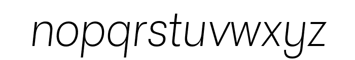 GT Walsheim Condensed Thin Oblique Font LOWERCASE