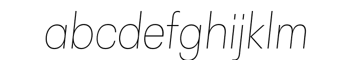 GT Walsheim Condensed Ultra Light Oblique Font LOWERCASE