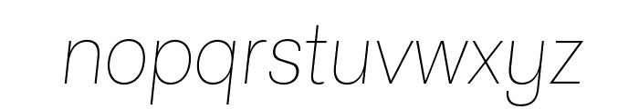 GT Walsheim Condensed Ultra Light Oblique Font LOWERCASE