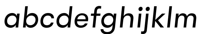 GT Walsheim Regular Oblique Font LOWERCASE