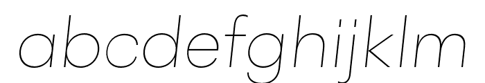 GT Walsheim Ultra Light Oblique Font LOWERCASE