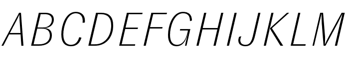 GT Zirkon Thin Italic Font UPPERCASE