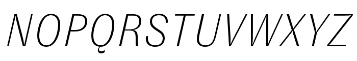 GT Zirkon Thin Italic Font UPPERCASE