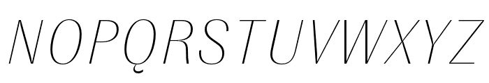 GT Zirkon Ultra Light Italic Font UPPERCASE