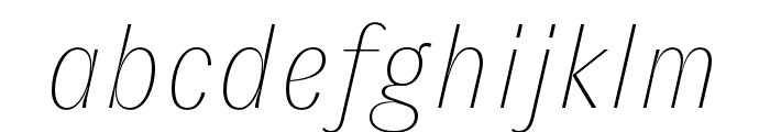 GT Zirkon Ultra Light Italic Font LOWERCASE