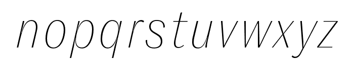 GT Zirkon Ultra Light Italic Font LOWERCASE