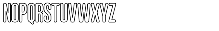 Gts Rocket Rumble Condensed Outline Font UPPERCASE